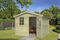 Blokhut Nina 275x230 Olijfgroen Geimpregneerd Outdoor Life - Outdoor life - thumbnail