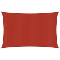 Zonnezeil 160 g/m 2,5x5 m HDPE rood - thumbnail