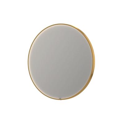 Spiegel INK SP24 120x4x120 cm incl. direct LED-Verlichting Rondom en Spiegelverwarming Mat Goud Spiegel INK SP24 120x4x120 cm incl. direct LED-Verlichting Rondom en Spiegelverwarming Mat Goud