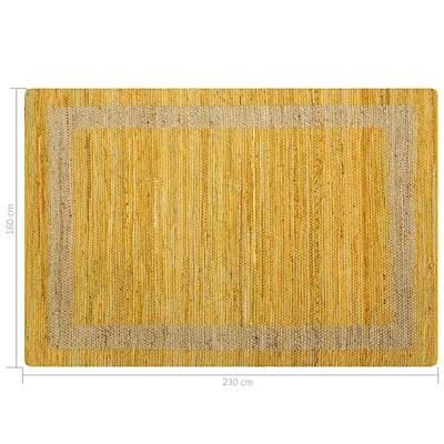 VidaXL Vloerkleed handgemaakt 160x230 cm jute geel