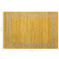 VidaXL Vloerkleed handgemaakt 160x230 cm jute geel - thumbnail