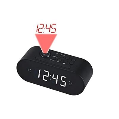 Enzo Denver Wekkerradio met projectie LED zwart - 8140220