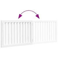 Hondenhek inklapbaar 2 panelen 160 cm populierenhout wit - thumbnail