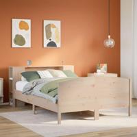 Bed met boekenkast zonder matras massief grenenhout 160x200 cm - thumbnail