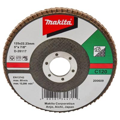 Makita Accessoires Lamellenschuurschijf 125mm C120 - D-28117 - D-28117 Makita Accessoires Lamellenschuurschijf 125mm C120 - D-28117 - D-28117