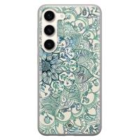 Samsung Galaxy S23 siliconen hoesje - Mandala blauw - thumbnail