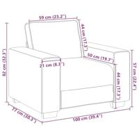 3-delige Loungeset met kussens fluweel donkergroen - thumbnail