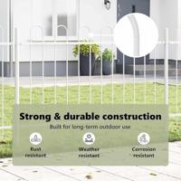 VidaXL Tuinhek wit 1,7 x 0,8 m poedercoating staal - thumbnail