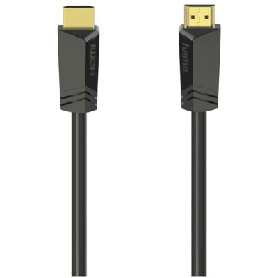 Hama high speed hdmi kabel verguld 4k met ethernet 7.5 m zwart