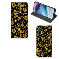 OnePlus Nord CE 5G Smart Cover Gouden Bloemen - thumbnail