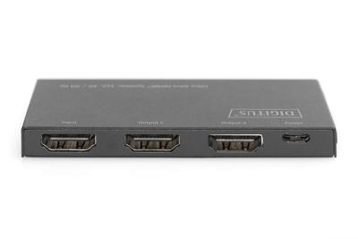 Digitus DS-45322 2 poorten HDMI-splitter LED-weergave, Met metalen behuizing, Ultra HD-geschikt 4096 x 2160 Pixel Zwart Digitus DS-45322 2 poorten HDMI-splitter LED-weergave, Met metalen behuizing, Ultra HD-geschikt 4096 x 2160 Pixel Zwart