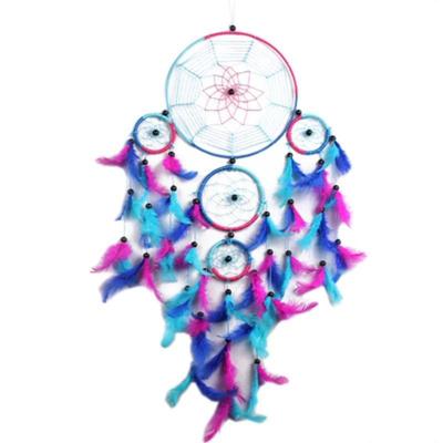 Creatieve hand-geweven ambachten Dream Catcher huis auto muur opknoping decoratie (kleurrijke blauw)