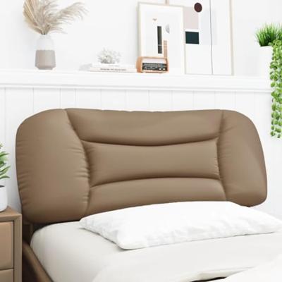 Hoofdbordkussen 100 cm kunstleer cappuccinokleurig