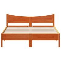 Bedframe zonder matras massief grenenhout wasbruin 160x200 cm - thumbnail
