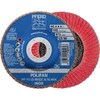 PFERD TOOLS 67611550 PFF 115 CO-FREEZE 50 SG INOX Lamellenschijf Diameter 115 mm Boordiameter 22.23 mm Legering op nikkelbasis, Superlegeringen op nikkel- of - thumbnail