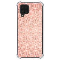 Samsung Galaxy A12 Doorzichtige Silicone Hoesje Pattern Orange - thumbnail
