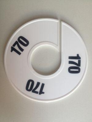 Maatring 11 cm wit/zwart 170