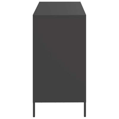 Dressoir 101,5x39x73,5 cm koudgewalst staal zwart Dressoir 101,5x39x73,5 cm koudgewalst staal zwart