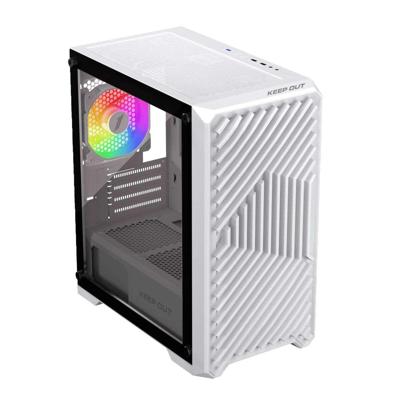ATX Semi-toren doos KEEP OUT XC-220W Wit