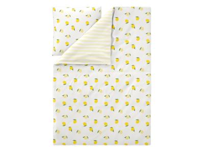 LIVARNO Microvezelsatijn beddengoed, 140 x 200 cm (Citroenen)