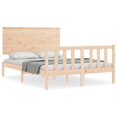 Bedframe zonder matras massief grenenhout 140x190 cm