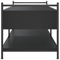 Salontafel 99x50x50 cm bewerkt hout zwart - thumbnail