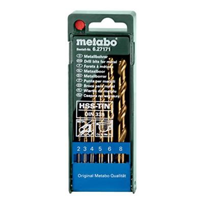 Metabo Accessoires Borencassette, 6 spiraalboren HSS - TIN - 627171000