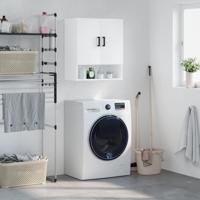 Wandkast 60x31x70 cm bewerkt hout wit - thumbnail