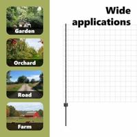 VidaXL Hek met paal grijs 1,6 x 10 m staal en pvc - thumbnail