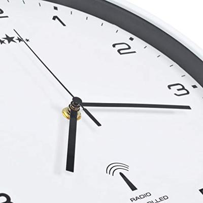 VidaXL Wandklok met quartz uurwerk radiogestuurd 31 cm wit