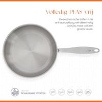 ELLE Gourmet Moderne Koekenpan - Ø 20 cm - Zonder anti-aanbaklaag - RVS - thumbnail