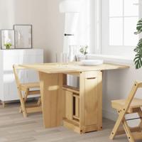 Eettafel Corona inklapbaar massief grenenhout wasbruin - thumbnail