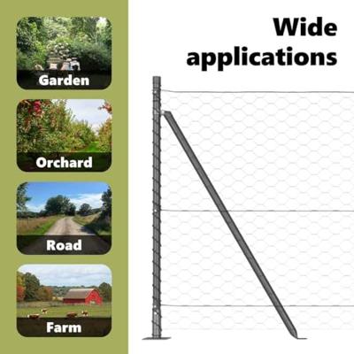 VidaXL Afrasteringspaal grijs 25 x 0,8 m (50 mm gaas) staal en pvc