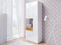 Vitrine SILAC 2 deuren (links) wit/wotan eik - thumbnail