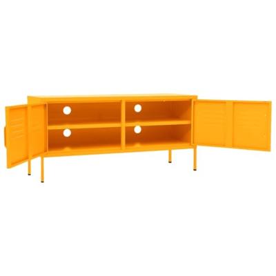 VidaXL Tv-meubel 105x35x50 cm staal mosterdgeel