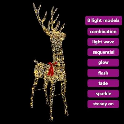 3D Rendier Warmwit 128 cm PET