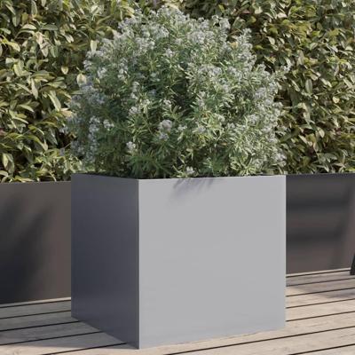 VidaXL Plantenbak 42x40x39 cm gegalvaniseerd staal zilverkleurig