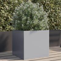 VidaXL Plantenbak 42x40x39 cm gegalvaniseerd staal zilverkleurig - thumbnail
