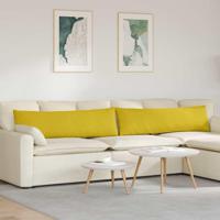VidaXL Sofa kussens 2 stuks geel 145 x 40 cm cordstof - thumbnail