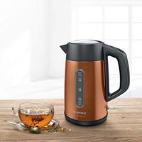 Bosch Haushalt TWK4P439 Waterkoker Oververhittingsbeveiliging, Snoerloos, Met kanteldeksel Aantal/Volume: 1.7 l Koper - thumbnail