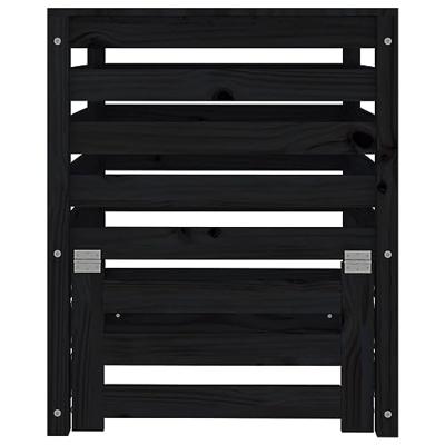 VidaXL Compostbak 63,5x63,5x77,5 cm massief grenenhout zwart