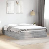 Bedframe bewerkt hout grijs sonoma eikenkleurig 160x200 cm - thumbnail