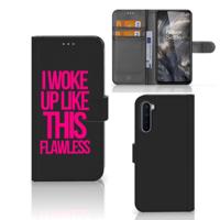 OnePlus Nord Hoesje met naam Woke Up - Origineel Cadeau Zelf Maken - thumbnail