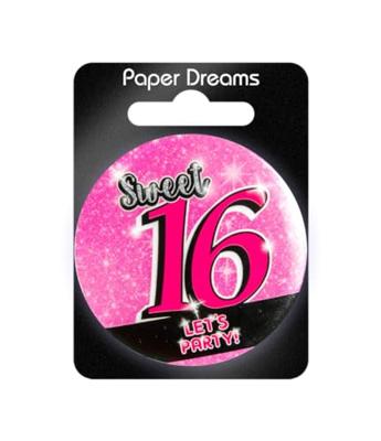 Sweet Sixteen Button Roze