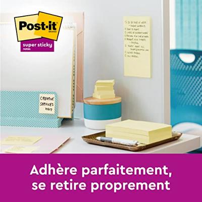 Post-It Super Sticky Notes, 90 vel, ft 76 x 76 mm, geel, 8 + 4 GRATIS - thumbnail