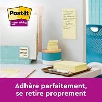 Post-It Super Sticky Notes, 90 vel, ft 76 x 76 mm, geel, 8 + 4 GRATIS - thumbnail