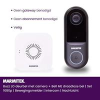 Buzz LO + Bell ME WHT - Deurbel met camera - Gong wit - thumbnail