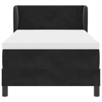 Boxspringbed met matras fluweel zwart 100x200 cm - thumbnail