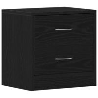 Nachtkastjes 2 st 40x30x40 cm spaanplaat zwart eikenkleurig - thumbnail