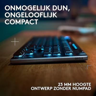 Logitech G G915 X Lightspeed TKL toetsenbord Draadloos Zwart - GL Tactile Logitech G G915 X Lightspeed TKL toetsenbord Draadloos Zwart - GL Tactile